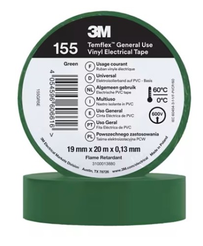 3m winylowa taśma elektroizolacyjna zielona