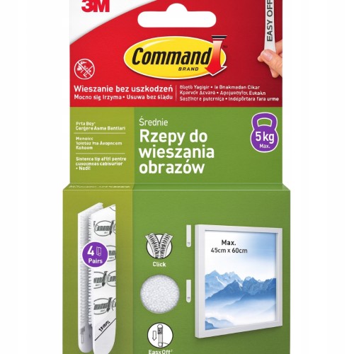 rzepy do wieszania obrazów command